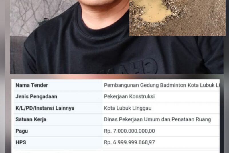 Proyek Gedung Badminton Rp7 Miliar Dinilai Tak Prioritaskan Kepentingan Masyarakat Kota Lubuklinggau